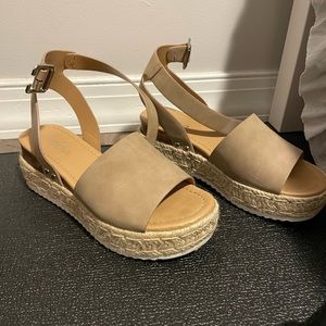 Soda Tan Platform Sandals
